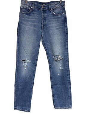 Edwin Tash Jeans Symbol Button Fly Relaxed Distressed Size 25 Women's Cotton